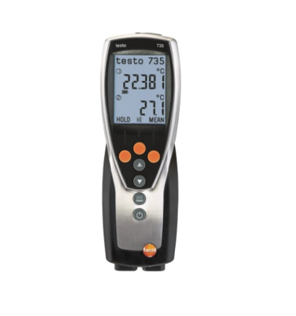 testo 735-2 - Termómetro profesional (3 canales) con memoria integrada y software para PC