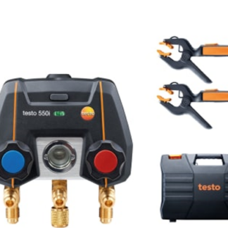 Set Smart testo 550i - Analizador digital de refrigeración controlado por App con sondas de temperatura inalámbricas de pinza (NTC)