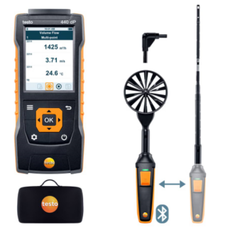 Set combinado 1 para caudal testo 440 delta P con Bluetooth®