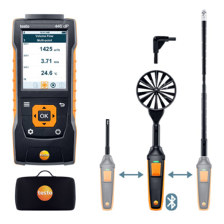 Set combinado 2 para caudal testo 440 delta P con Bluetooth®