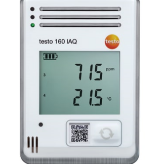 testo 160 IAQ - Registrador de datos Wi-Fi con pantalla y sensores internos de temperatura, humedad, CO2y la presión atmosférica