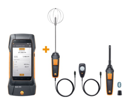 testo 400 Comfort Kit para profesionales del confort en edificios de alto rendimiento