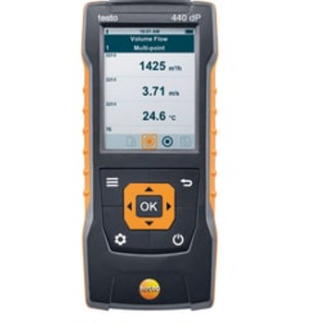 testo 440 dP - Medidor de velocidad del aire e IAQ con sensor de presión diferencial