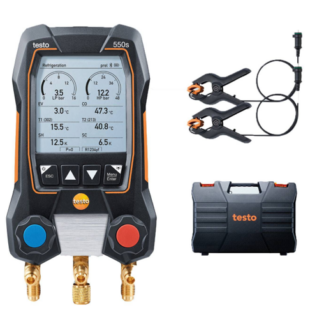 testo 550s Basic Kit - Colector digital inteligente con sondas de temperatura de pinza con cable