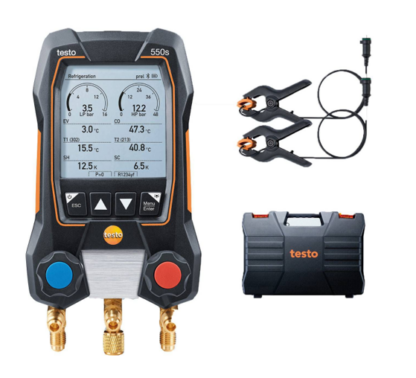 testo 550s Basic Kit - Colector digital inteligente con sondas de temperatura de pinza con cable