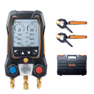 testo 550s Smart Kit - Colector digital inteligente con sondas de temperatura de pinza inalámbricas