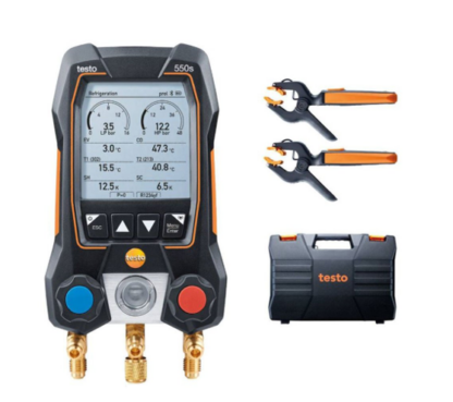 testo 550s Smart Kit - Colector digital inteligente con sondas de temperatura de pinza inalámbricas