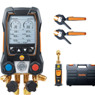 testo 557s Smart Vacuum Kit - Colector digital inteligente con sondas inalámbricas de vacío y de temperatura de pinza