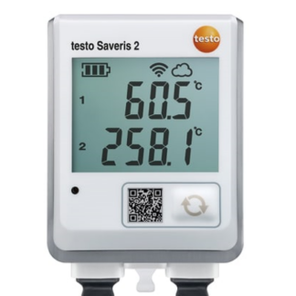 testo Saveris 2-T3 - Registrador de datos WiFi con pantalla y 2 conexiones para sondas de temperatura TP